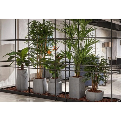 Plantenpot fiberstone grijs