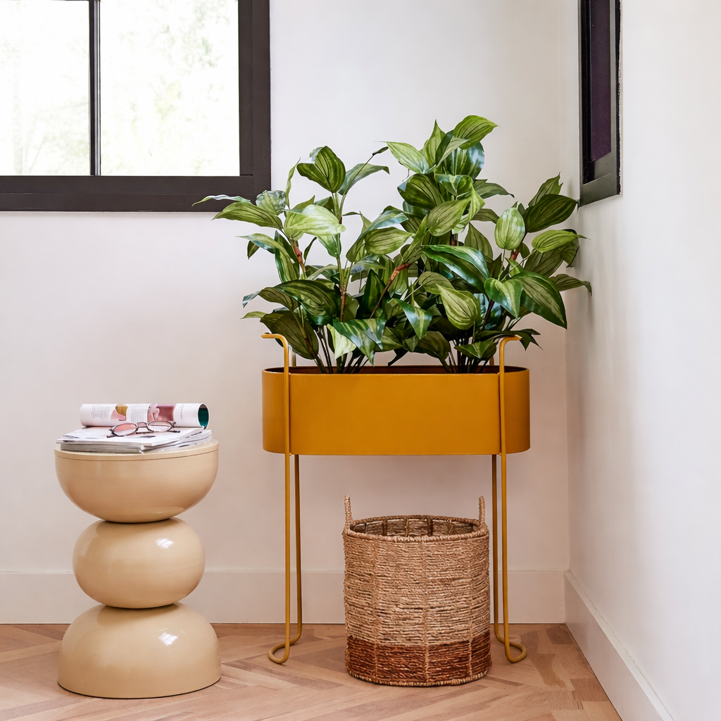 Plantenbak Moritz 55x24x65 cm bruin ijzer