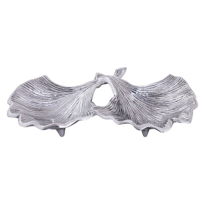 Decoratieve Schelpschaal 18 Delen Ginkgo Blad Goud Zilver