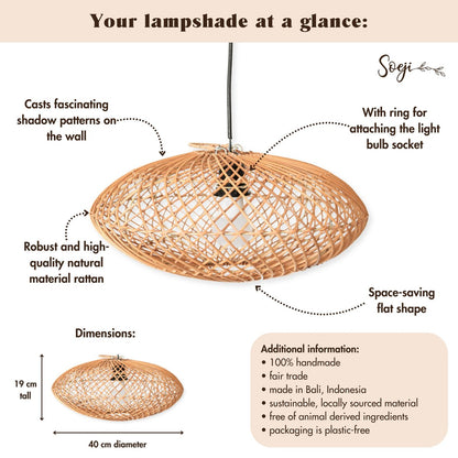 Rattan Lampenkap Boho Hanglamp Plafondlamp Arana Sfeervol