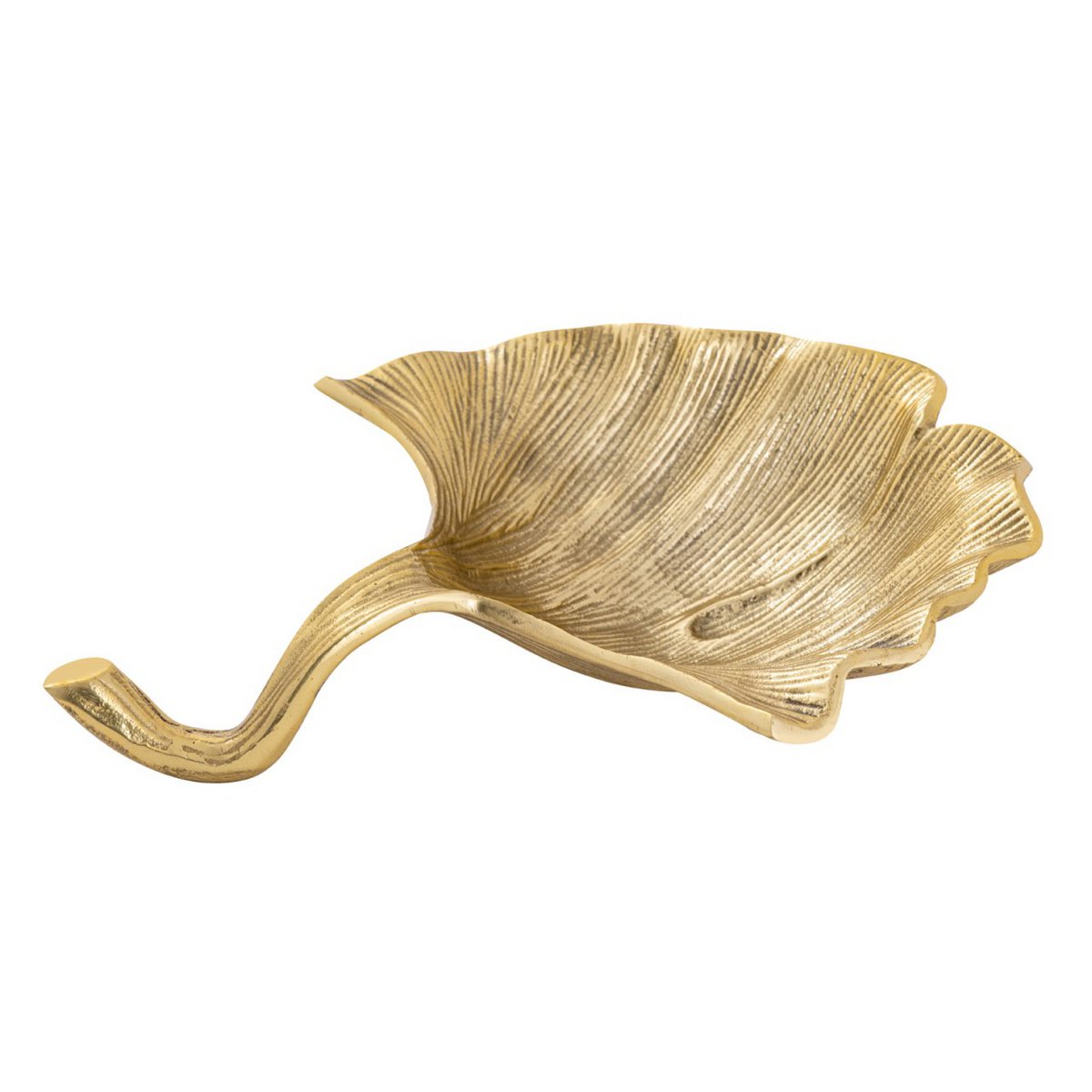 Schaal aluminium ginkgo 30x25x6 cm goud zilver