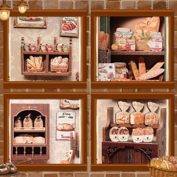 Doe-het-zelf huisje Mrs. Hunts Bakery 21x13x17 cm hout