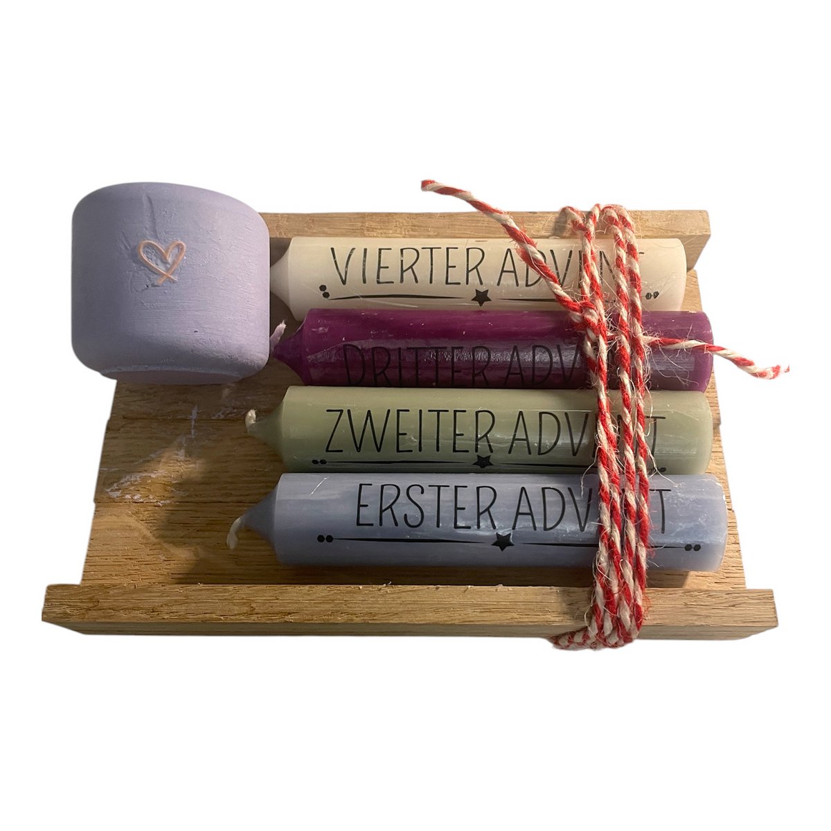 Adventskaarsenset 4x taperkaarsen 16 cm
