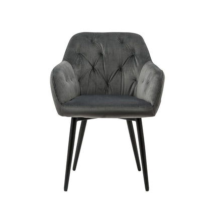 Fauteuil grijs fluweel