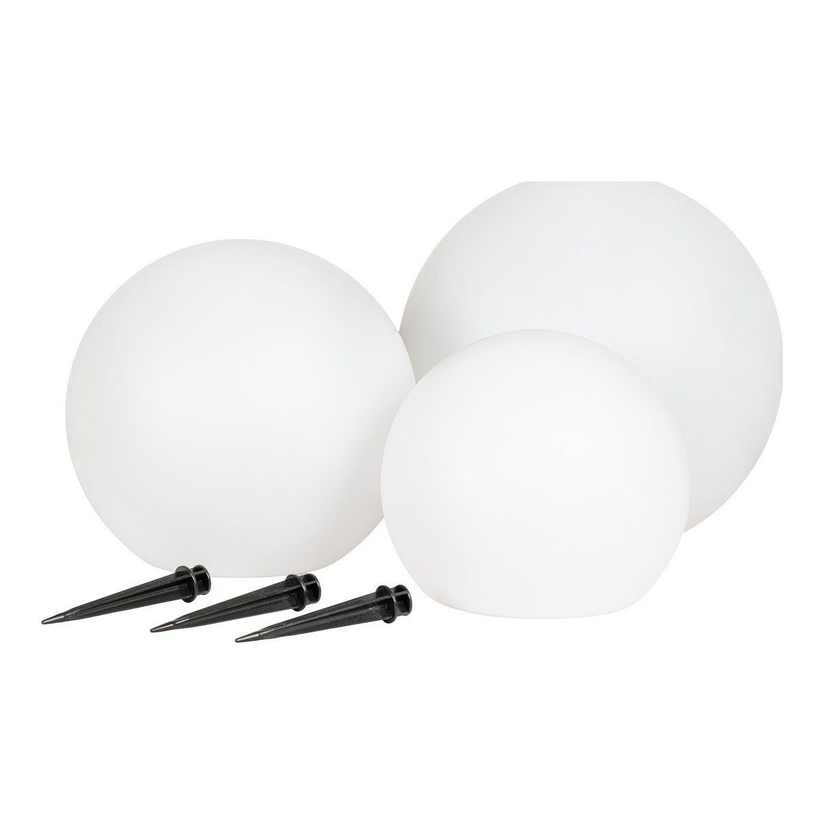 Lifton solar LED lampen set 3 stuks Ø20/25/30 cm wit PP