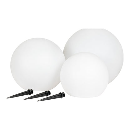 Lifton solar LED lampen set 3 stuks Ø20/25/30 cm wit PP