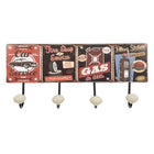 Wall coat rack 40x5x17 cm Red Black Iron Car