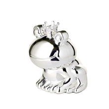 Spaarpot Frog King edel verzilverd 9 cm