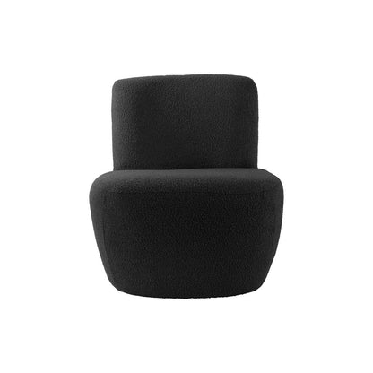 Stoel Ada 65x68 cm zwart bouclé