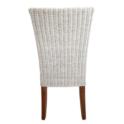 Eetkamerstoelen 6 Stuks Rattan Stoelen Cardine Wit