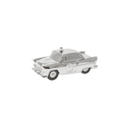 Decoratie auto metaal zilver 13x6x4 cm
