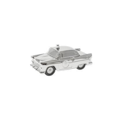 Decoratie auto metaal zilver 13x6x4 cm