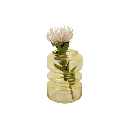 Vaas 15x15x20 cm geel glas