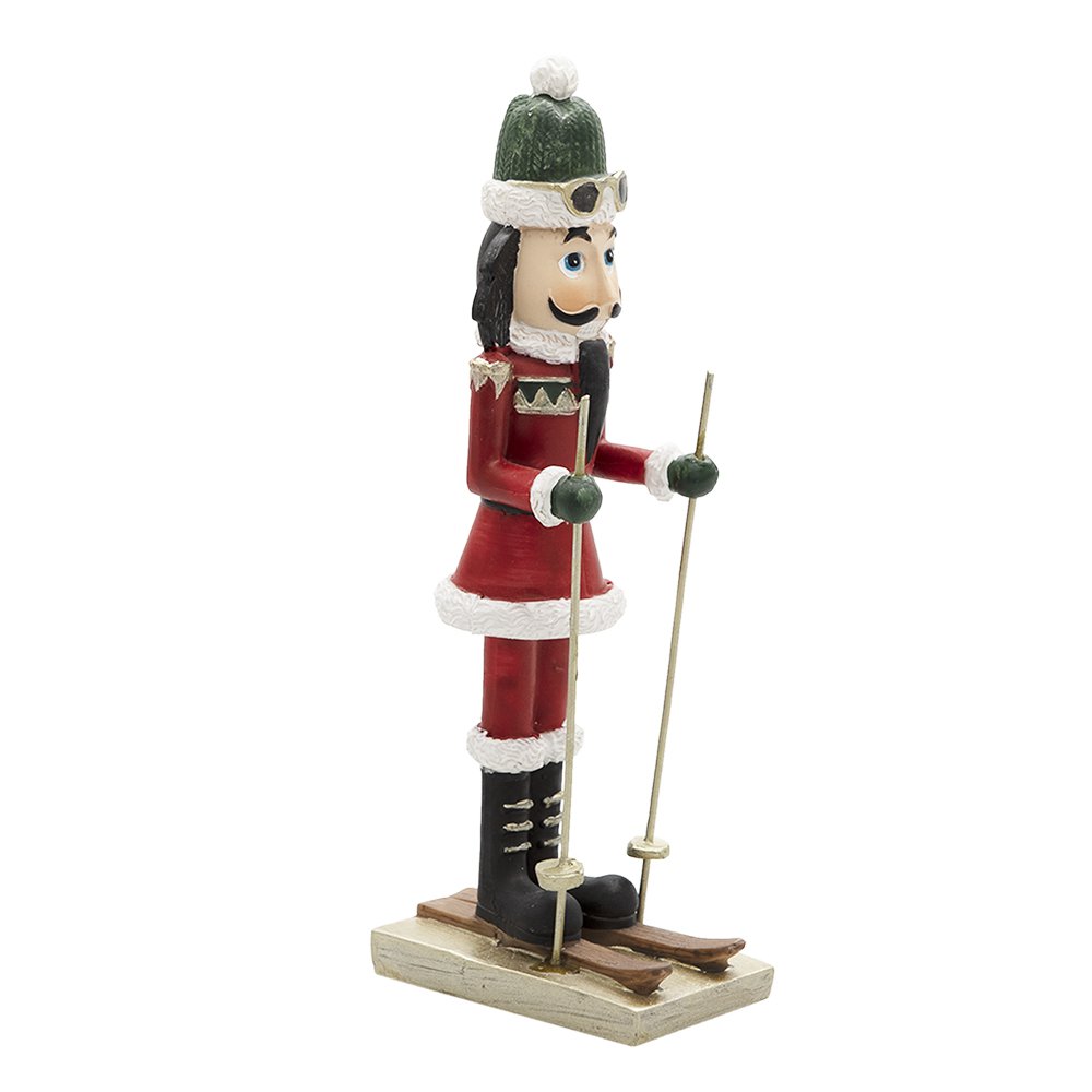 Nutcracker Figurine 17 cm Red White Plastic Christmas Decoration