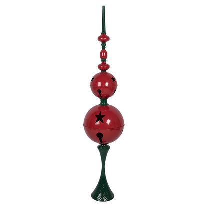 Kerstdecoratie beeld Ø 31x142 cm rood groen metaal