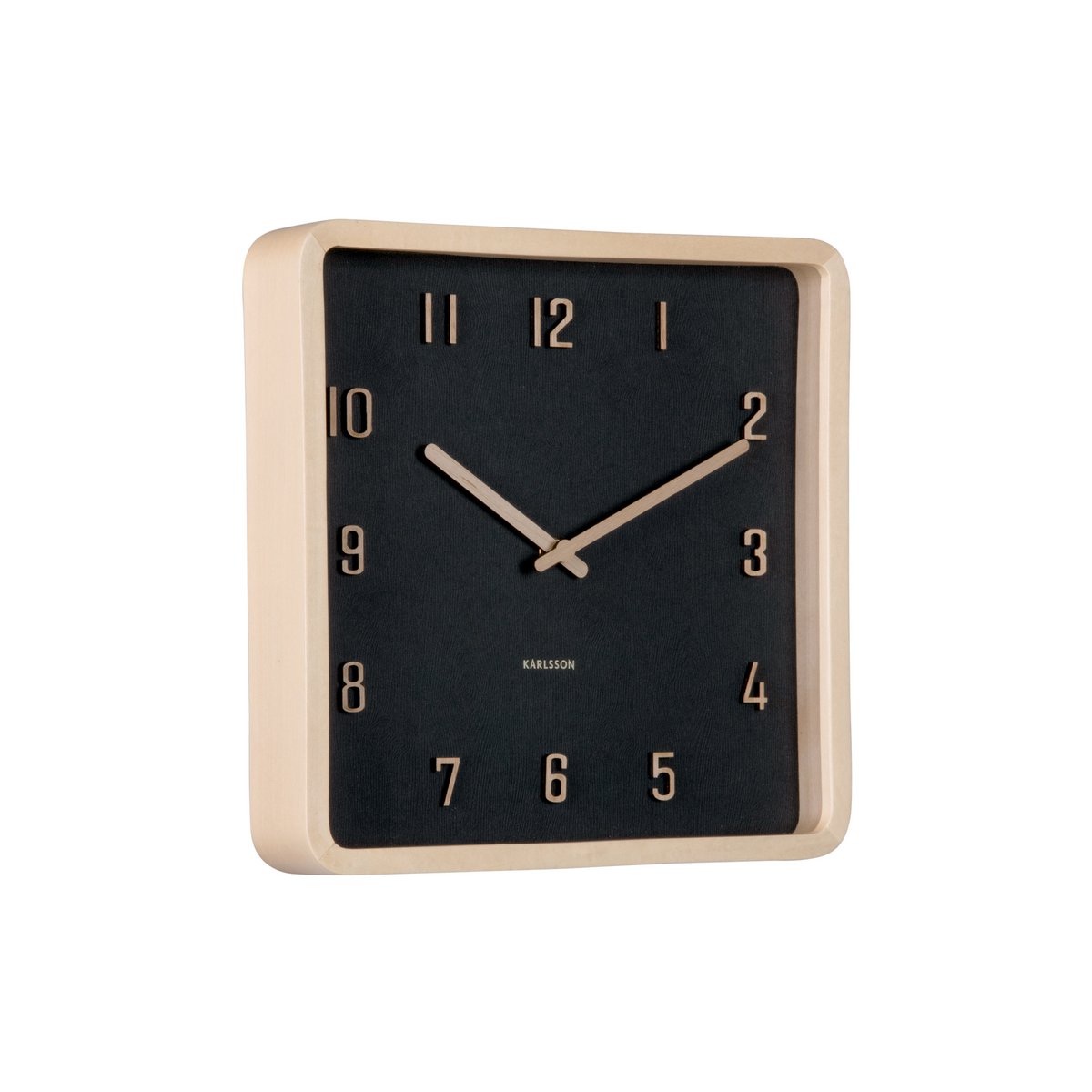 Wandklok 26 cm hout zwart