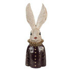 Rabbit Figurine 42 cm White Gold-Colored Polyresin Easter Decoration