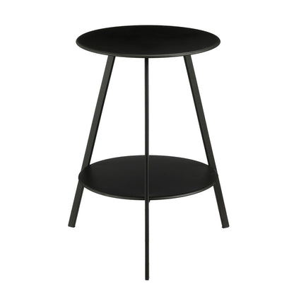 Bijzettafel metaal 46x58 cm zwart
