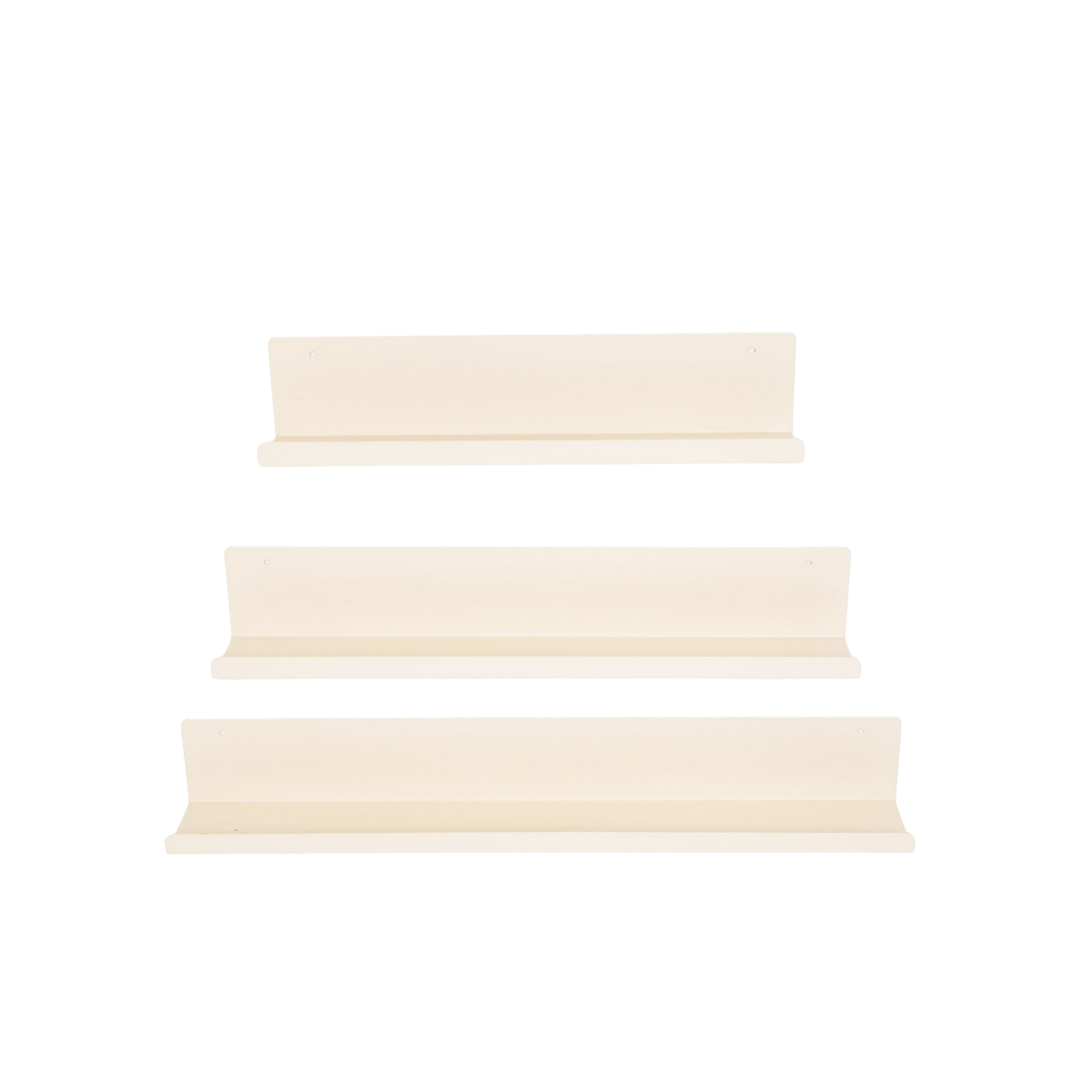 Wandplank metaal beige set van 3 (40/50/60cm)