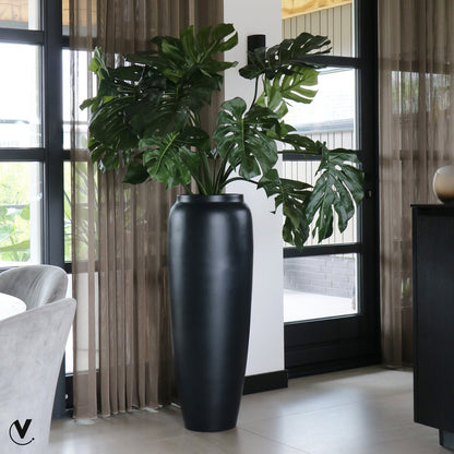 Plantenpot Hobro M 37x80 cm polyester zwart