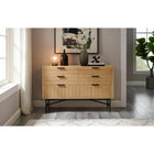 Chest of drawers wide 120 cm real oak veneer