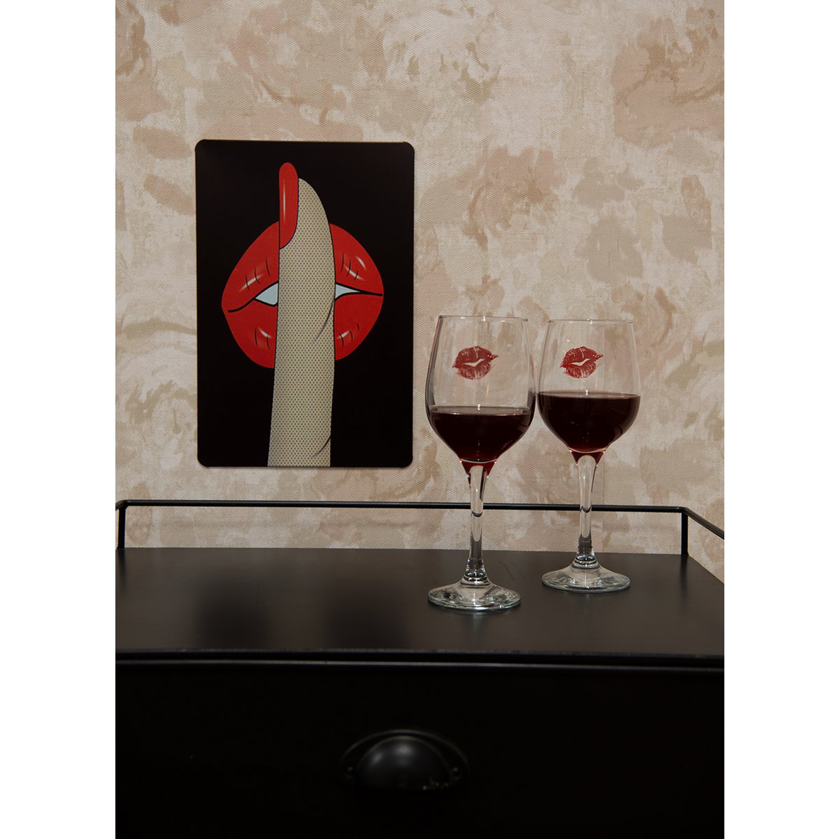 Tekstbord 20x30 cm zwart ijzer