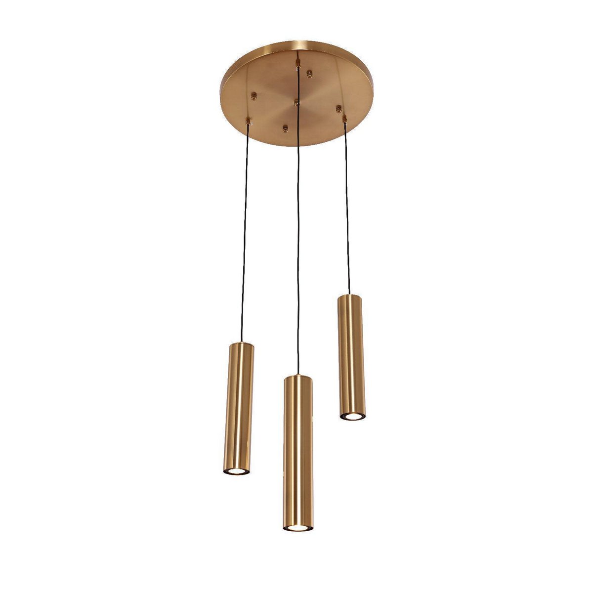Pendant Lamp Cylinder 3 Gold Elegant Dining Room Lighting