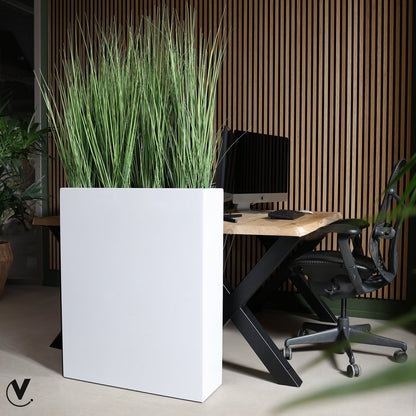 Plantenbak 74x23x92 cm hoogglans wit MDF