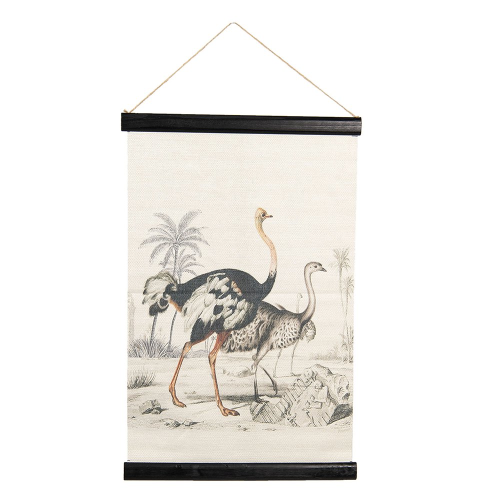 Wandkleed 40x2x60 cm linnen beige zwart