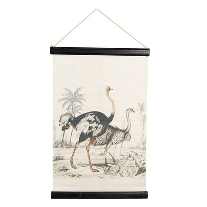 Wandkleed 40x2x60 cm linnen beige zwart
