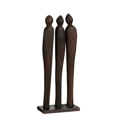 Woondecoratie mangohout 7x18x46 cm bruin