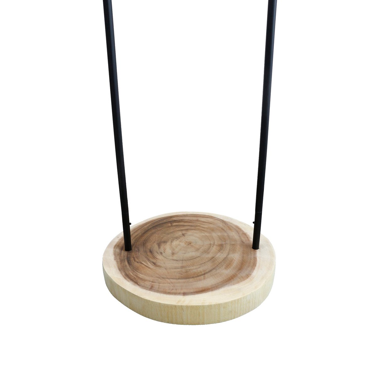 Vloerlamp acaciahout naturel/wit 153 cm plantenframe
