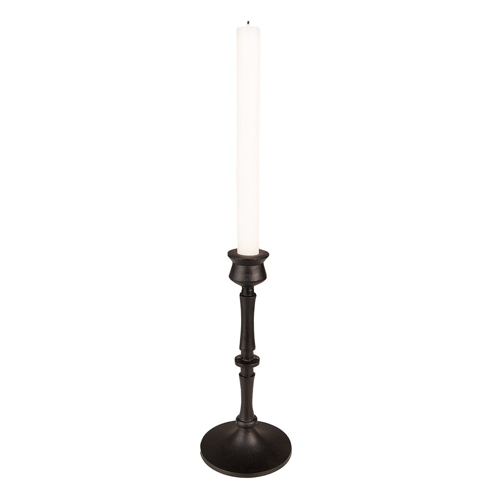 Kandelaar 23 cm zwart aluminium