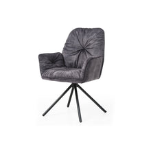 Swivel armchair with 360° rotation, black