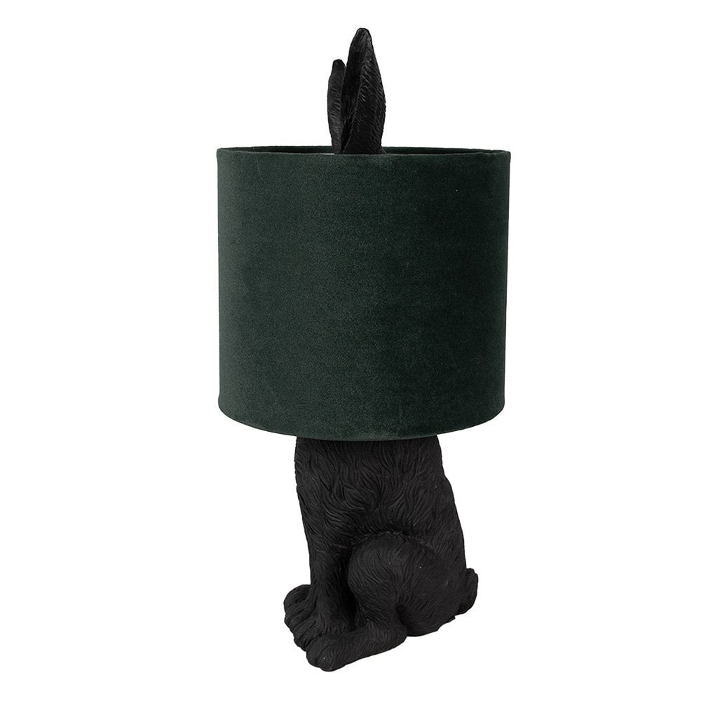 Tafellamp Konijn Ø 20x43 cm Zwart Groen Kunststof