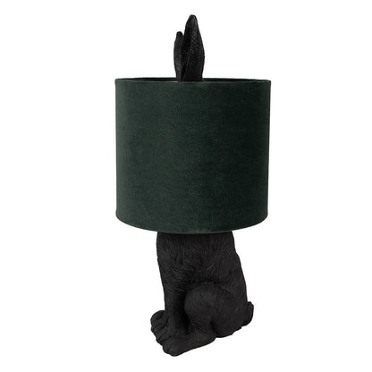Tafellamp Konijn Ø 20x43 cm Zwart Groen Kunststof
