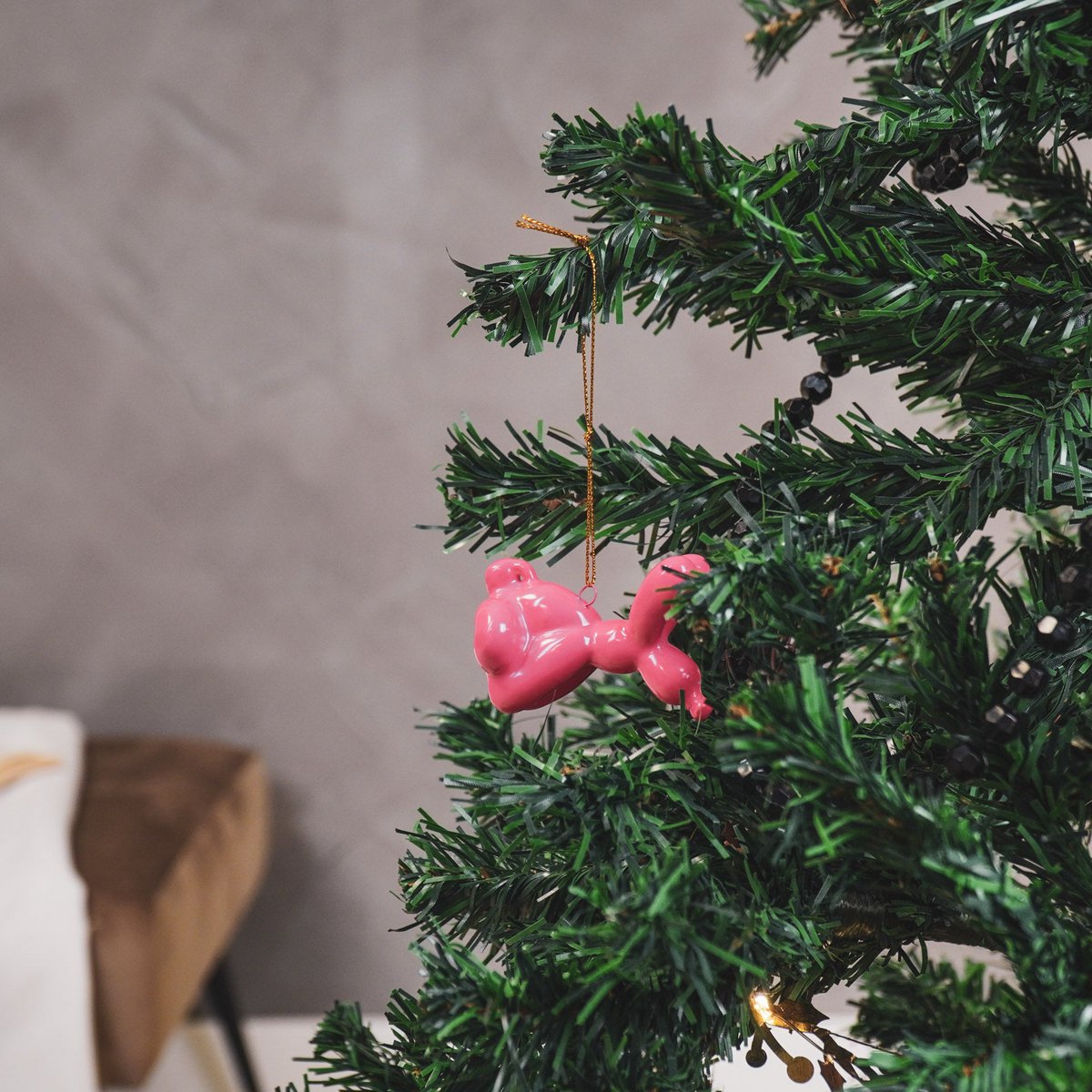 Ornament - Balloon Dog Hanger - Ceramics - Pink - 5.5x6.5cm