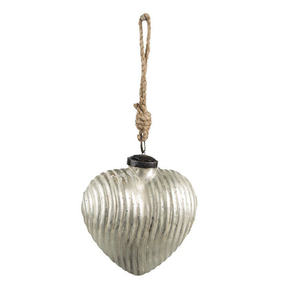 Christmas bauble 9x4x10 cm Silver Glass Christmas Decoration