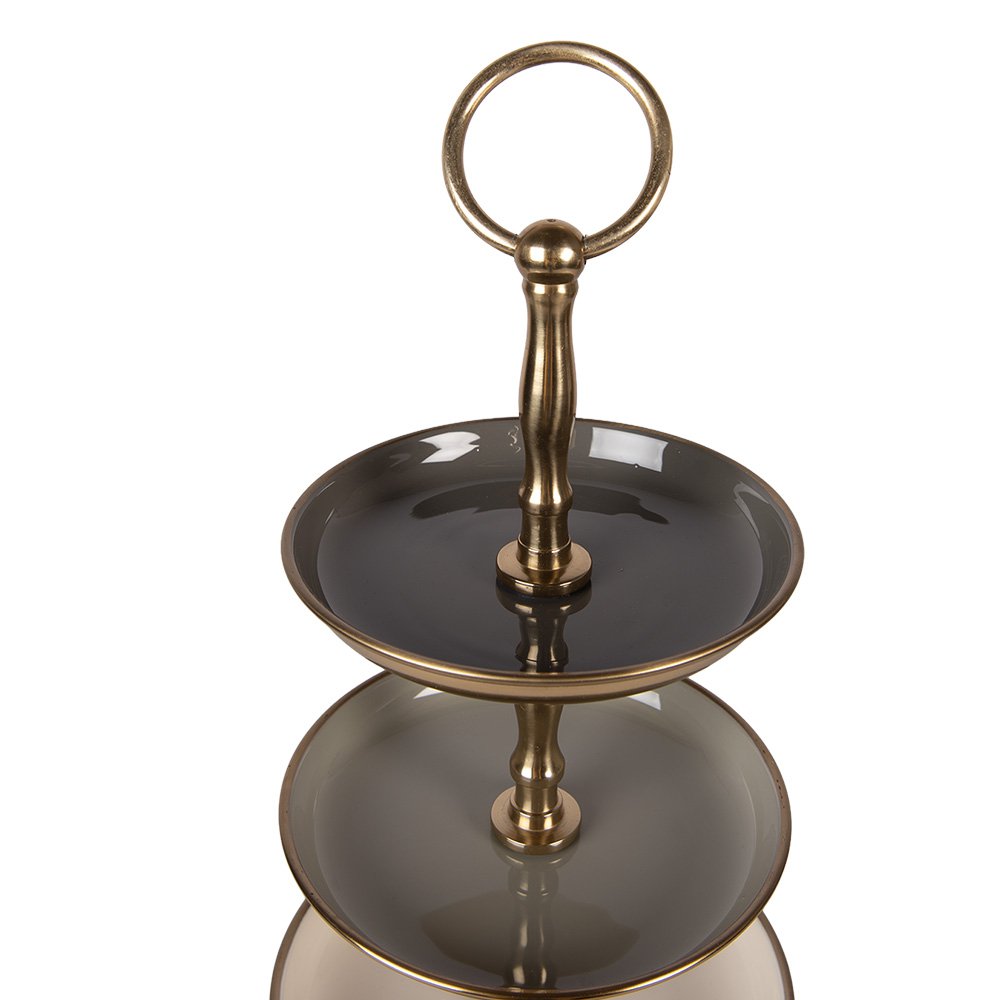 Etagère 3 laags Ø18x35 cm grijs