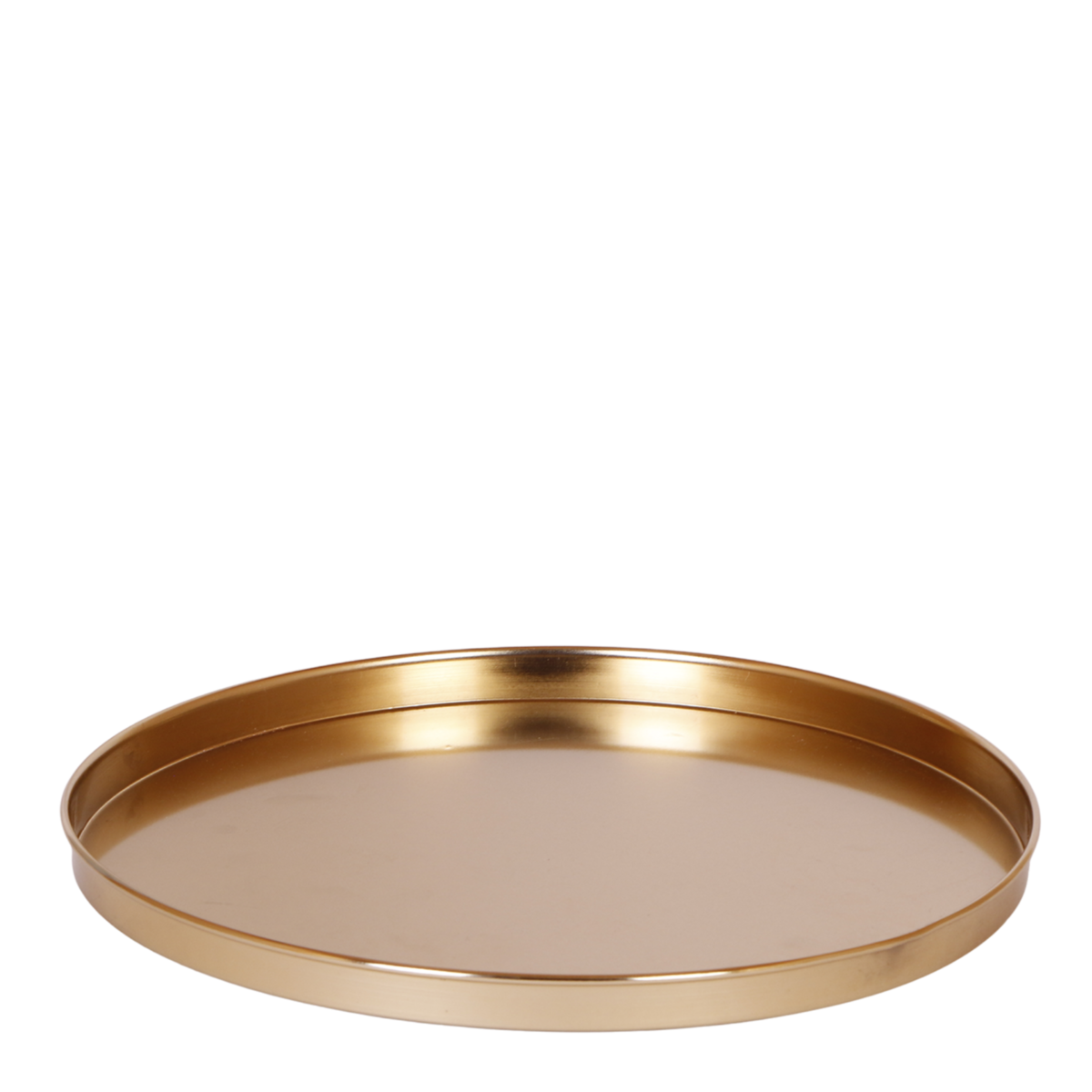 Dienblad rond 30 cm goud massief
