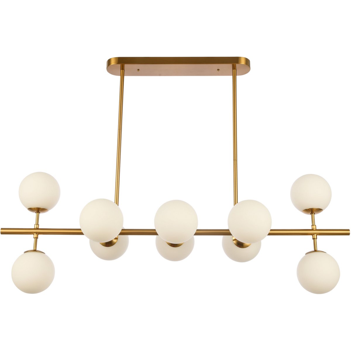 Hanglamp Chrintine wit goud messing