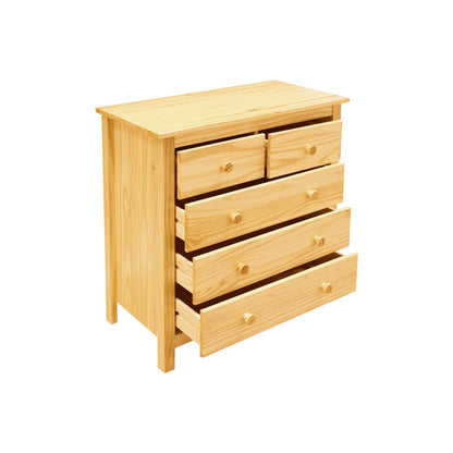 Dressoir massief grenenhout 79x40x80 cm 5 laden