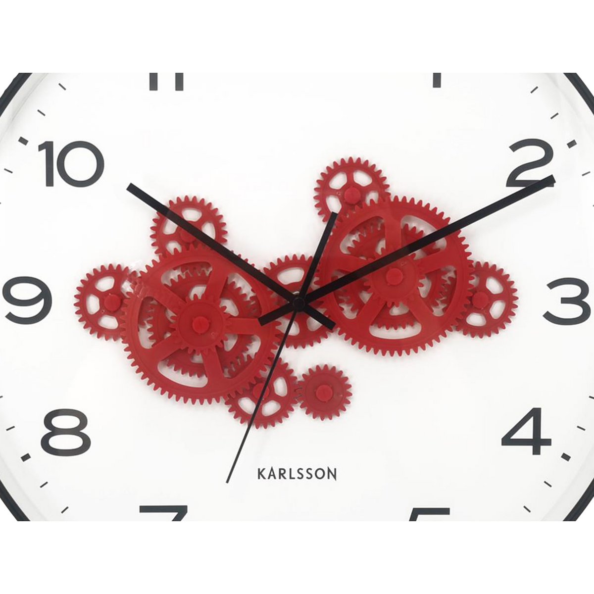 Wandklok 40 cm rood