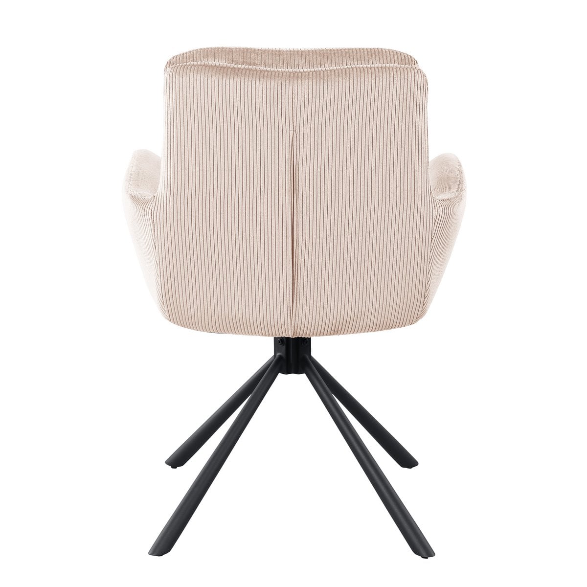 Fauteuil corduroy look beige 60x64x89 cm