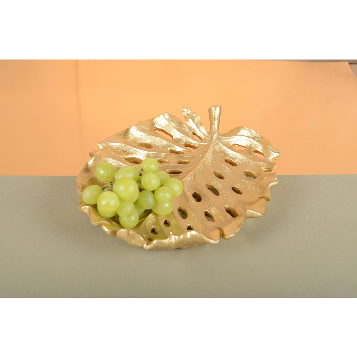 Fruitschaal goud 31x25x5 cm bladgoud