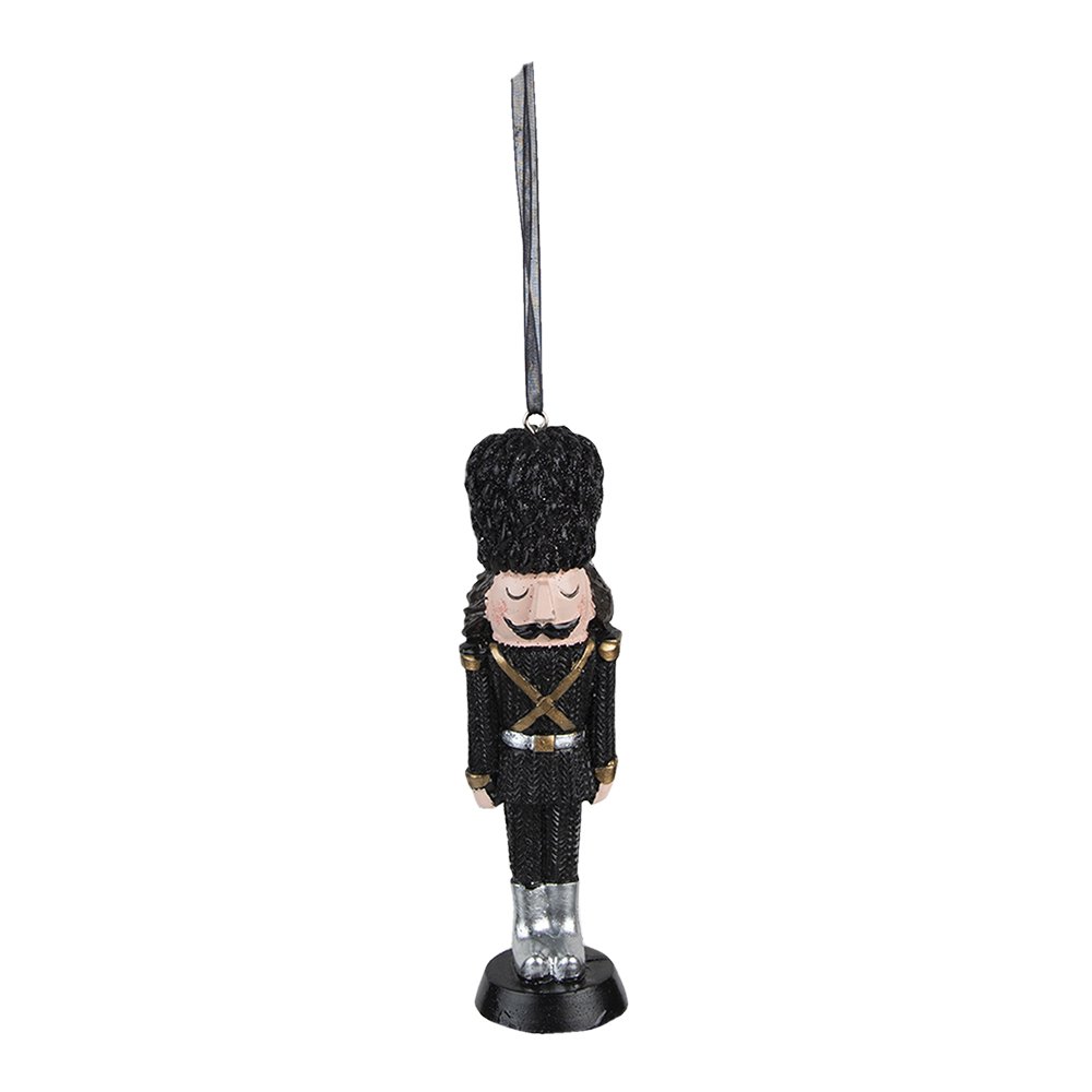 Kersthanger notenkraker 13 cm zwart kunststof