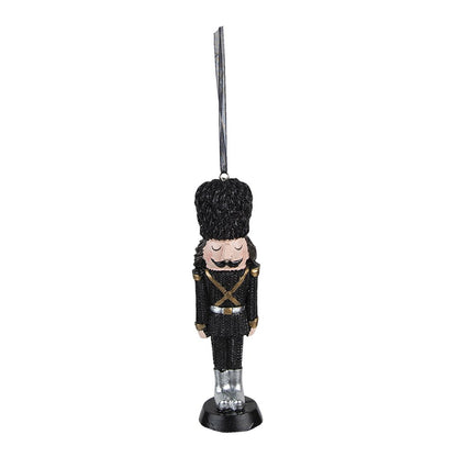 Kersthanger notenkraker 13 cm zwart kunststof