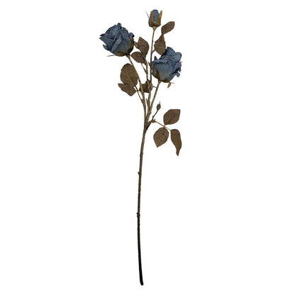 Kunstbloem Roos 70 cm Blauw Kunststof