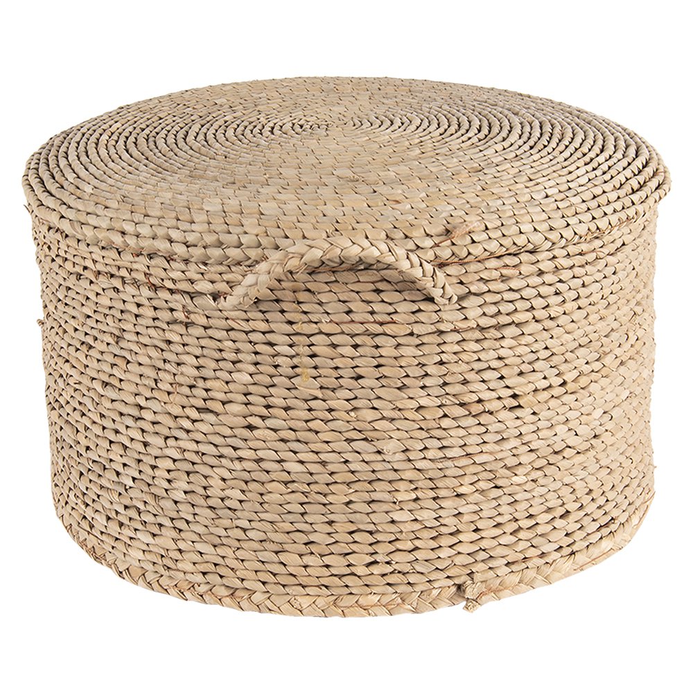 Poef Ø 40x23 cm bruin zeegras