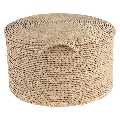 Poef Ø 40x23 cm bruin zeegras